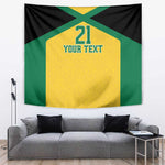 Afro-Jamaicans Football Custom Tapestry Gold Ethnic Motifs