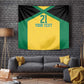 Afro-Jamaicans Football Custom Tapestry Gold Ethnic Motifs