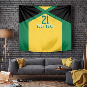 Afro-Jamaicans Football Custom Tapestry Gold Ethnic Motifs