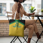 Afro-Jamaicans Football Custom Tote Bag Gold Ethnic Motifs