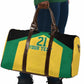 Afro-Jamaicans Football Custom Travel Bag Gold Ethnic Motifs