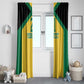 Afro-Jamaicans Football Custom Window Curtain Gold Ethnic Motifs