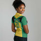 Afro-Jamaicans Football Custom Women Polo Shirt Gold Ethnic Motifs