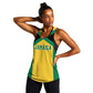 Afro-Jamaicans Football Custom Women Racerback Tank Gold Ethnic Motifs