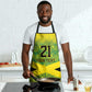 Afro-Jamaicans Custom Apron Reggae Boyz With Traditional Pattern