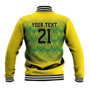 Afro-Jamaicans Custom Baseball Jacket Reggae Boyz With Traditional Pattern