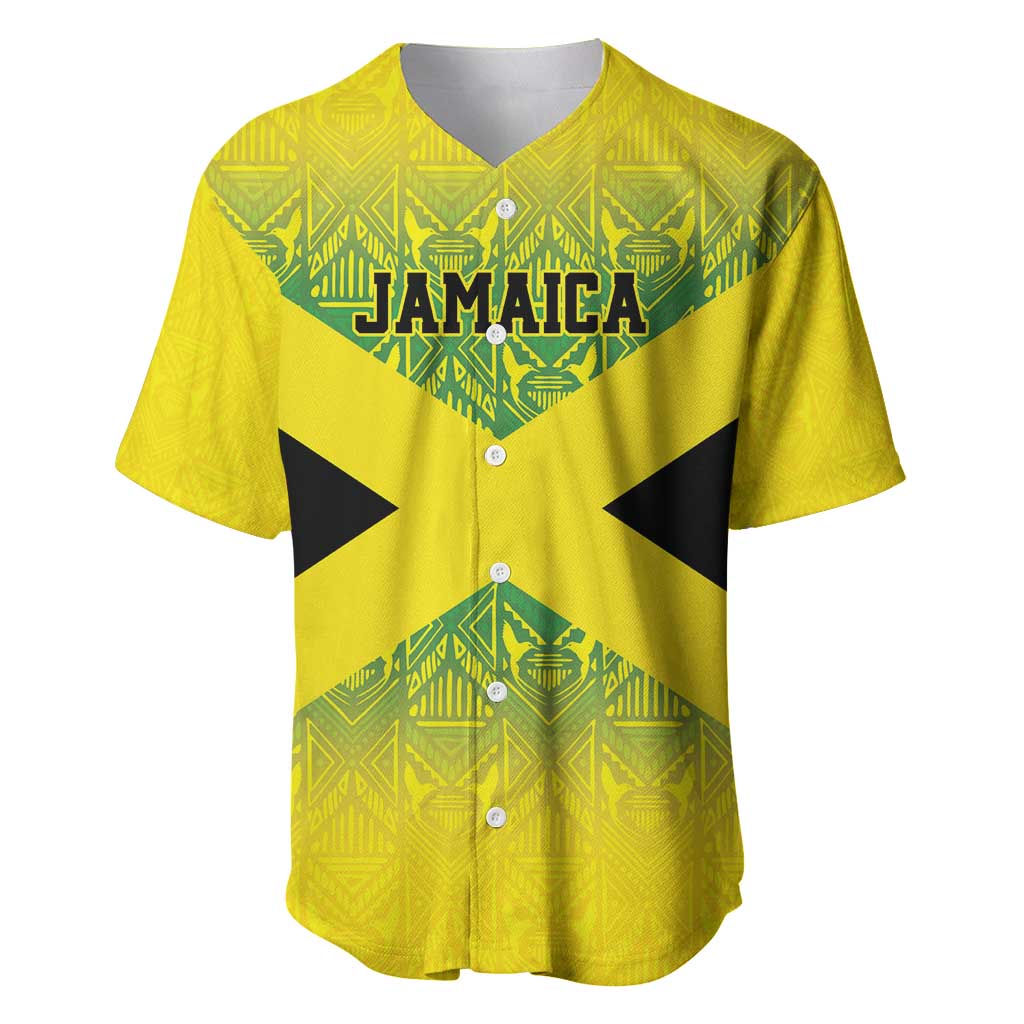 Afro-Jamaicans Custom Baseball Jersey Reggae Boyz With Traditional Pattern