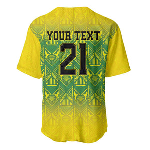 Afro-Jamaicans Custom Baseball Jersey Reggae Boyz With Traditional Pattern