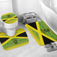 Afro-Jamaicans Custom Bathroom Set Reggae Boyz With Traditional Pattern