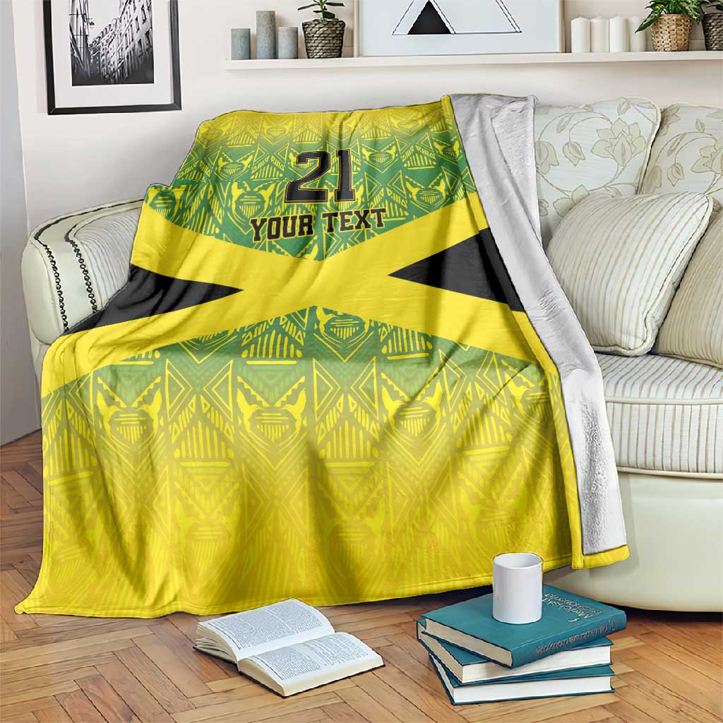 Afro-Jamaicans Custom Blanket Reggae Boyz With Traditional Pattern