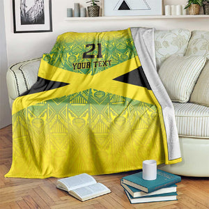 Afro-Jamaicans Custom Blanket Reggae Boyz With Traditional Pattern