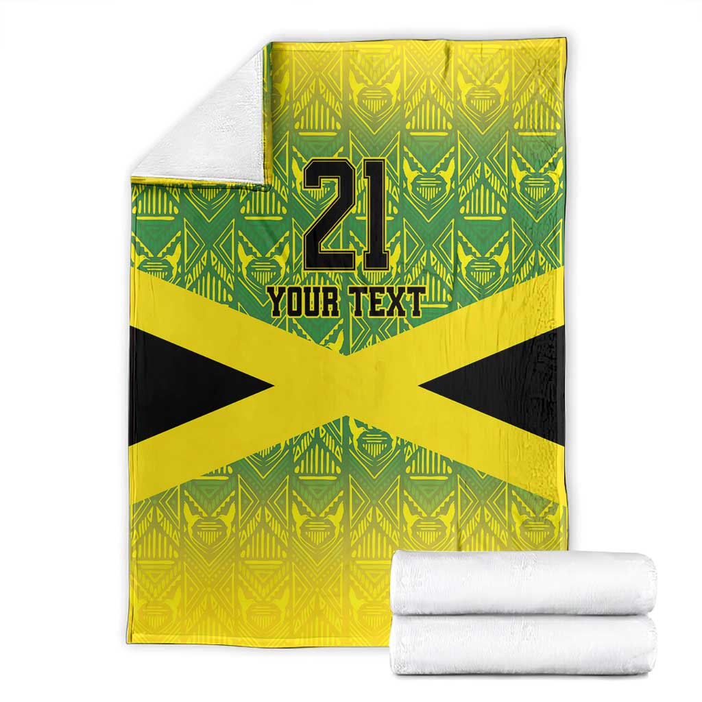 Afro-Jamaicans Custom Blanket Reggae Boyz With Traditional Pattern