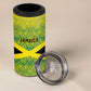 Afro-Jamaicans Custom 4 in 1 Can Cooler Tumbler Reggae Boyz With Traditional Pattern