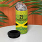 Afro-Jamaicans Custom 4 in 1 Can Cooler Tumbler Reggae Boyz With Traditional Pattern
