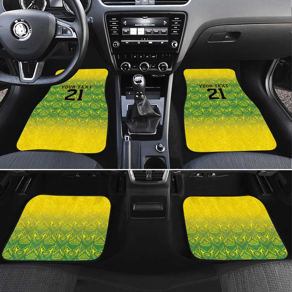 Afro-Jamaicans Custom Car Mats Reggae Boyz With Traditional Pattern