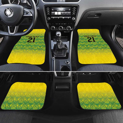 Afro-Jamaicans Custom Car Mats Reggae Boyz With Traditional Pattern