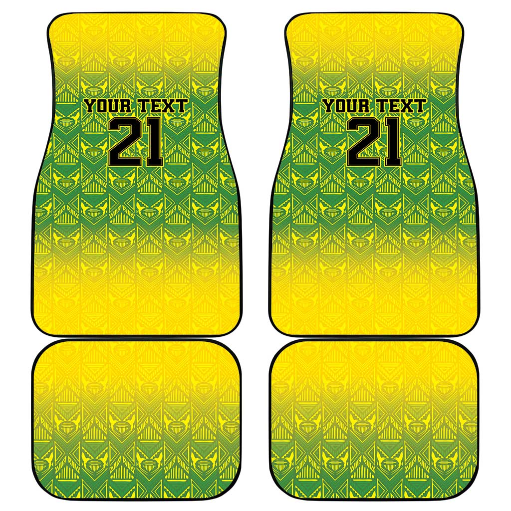 Afro-Jamaicans Custom Car Mats Reggae Boyz With Traditional Pattern