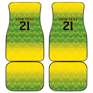Afro-Jamaicans Custom Car Mats Reggae Boyz With Traditional Pattern