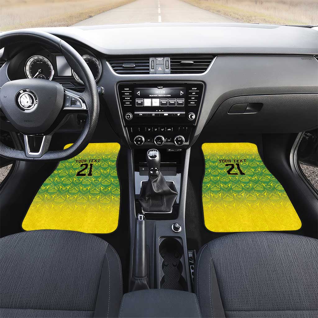 Afro-Jamaicans Custom Car Mats Reggae Boyz With Traditional Pattern