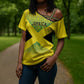 Afro-Jamaicans Custom Cross Shoulder Shirt Reggae Boyz With Traditional Pattern