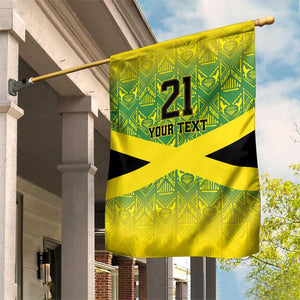 Afro-Jamaicans Custom Garden Flag Reggae Boyz With Traditional Pattern
