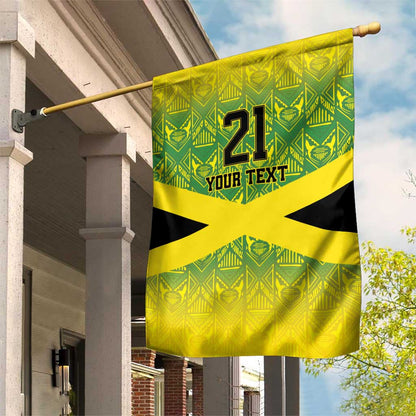 Afro-Jamaicans Custom Garden Flag Reggae Boyz With Traditional Pattern