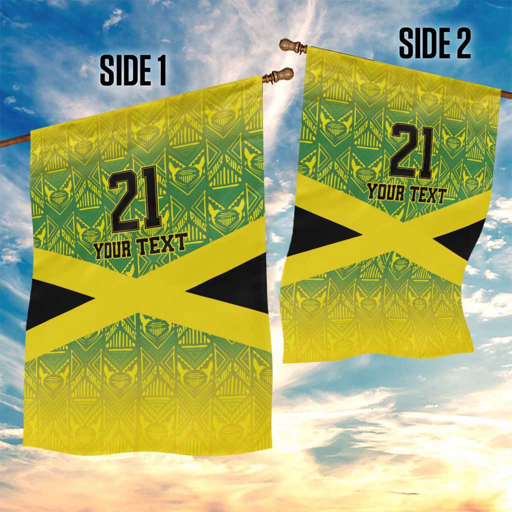 Afro-Jamaicans Custom Garden Flag Reggae Boyz With Traditional Pattern