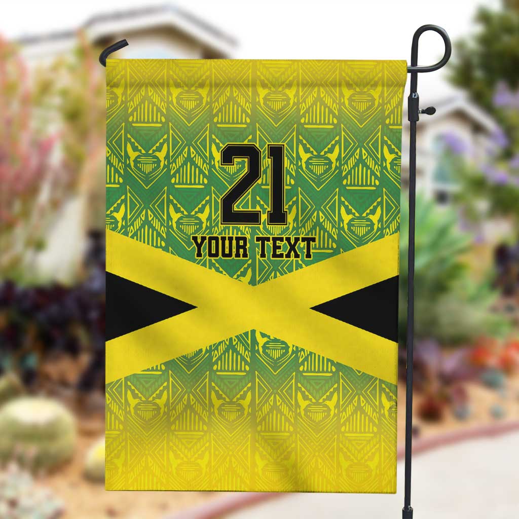 Afro-Jamaicans Custom Garden Flag Reggae Boyz With Traditional Pattern