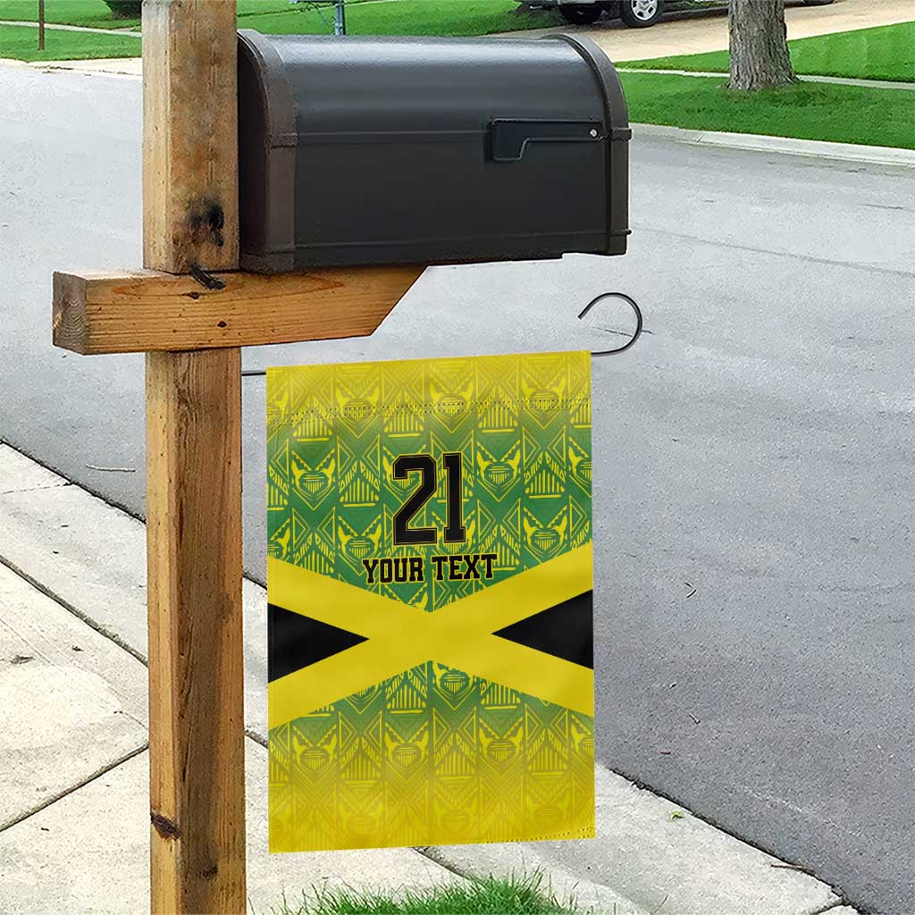 Afro-Jamaicans Custom Garden Flag Reggae Boyz With Traditional Pattern