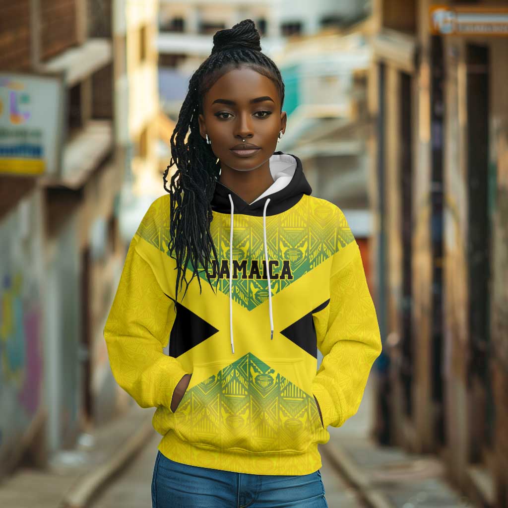 Afro-Jamaicans Custom Hoodie Reggae Boyz With Traditional Pattern