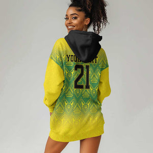 Afro-Jamaicans Custom Hoodie Dress Reggae Boyz With Traditional Pattern