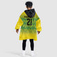 Afro-Jamaicans Custom Kid Wearable Blanket Hoodie Reggae Boyz With Traditional Pattern