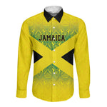 Afro-Jamaicans Custom Long Sleeve Button Shirt Reggae Boyz With Traditional Pattern