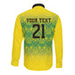 Afro-Jamaicans Custom Long Sleeve Button Shirt Reggae Boyz With Traditional Pattern