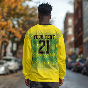 Afro-Jamaicans Custom Long Sleeve Shirt Reggae Boyz With Traditional Pattern