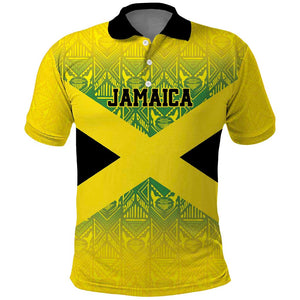 Afro-Jamaicans Custom Polo Shirt Reggae Boyz With Traditional Pattern