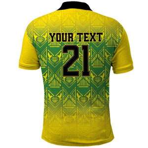 Afro-Jamaicans Custom Polo Shirt Reggae Boyz With Traditional Pattern