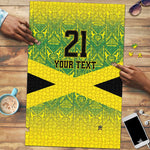 Afro-Jamaicans Custom Puzzle Reggae Boyz With Traditional Pattern