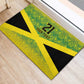 Afro-Jamaicans Custom Rubber Doormat Reggae Boyz With Traditional Pattern