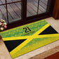 Afro-Jamaicans Custom Rubber Doormat Reggae Boyz With Traditional Pattern