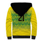 Afro-Jamaicans Custom Sherpa Hoodie Reggae Boyz With Traditional Pattern