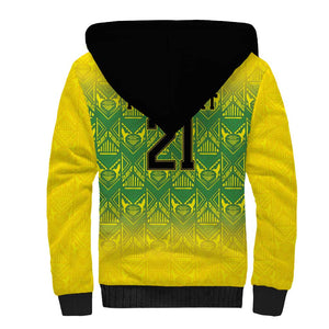 Afro-Jamaicans Custom Sherpa Hoodie Reggae Boyz With Traditional Pattern
