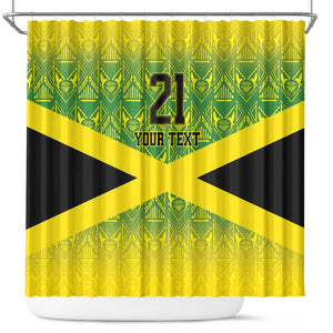 Afro-Jamaicans Custom Shower Curtain Reggae Boyz With Traditional Pattern
