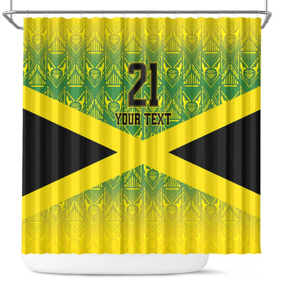 Afro-Jamaicans Custom Shower Curtain Reggae Boyz With Traditional Pattern