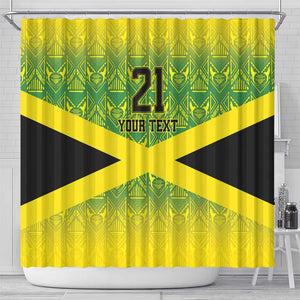 Afro-Jamaicans Custom Shower Curtain Reggae Boyz With Traditional Pattern