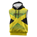 Afro-Jamaicans Custom Sleeveless Hoodie Reggae Boyz With Traditional Pattern - African Pride