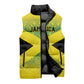 Afro-Jamaicans Custom Sleeveless Puffer Jacket Reggae Boyz With Traditional Pattern