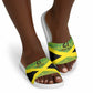 Afro-Jamaicans Custom Slide Sandals Reggae Boyz With Traditional Pattern