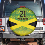 Afro-Jamaicans Custom Spare Tire Cover Reggae Boyz With Traditional Pattern