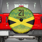 Afro-Jamaicans Custom Spare Tire Cover Reggae Boyz With Traditional Pattern